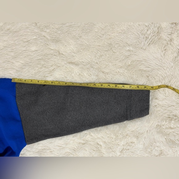 Nike Unisex Blue Crewneck Sweatshirt XXL Colorblock Gray Sleeves Athletic Look - Picture 9 of 12